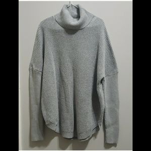 Michael Kors Grey Oversized Turtle Neck Sweater